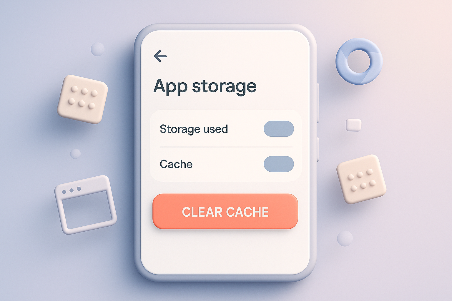 Ilustrasi AI: Tampilan menu pengaturan Android yang menunjukkan opsi hapus cache.